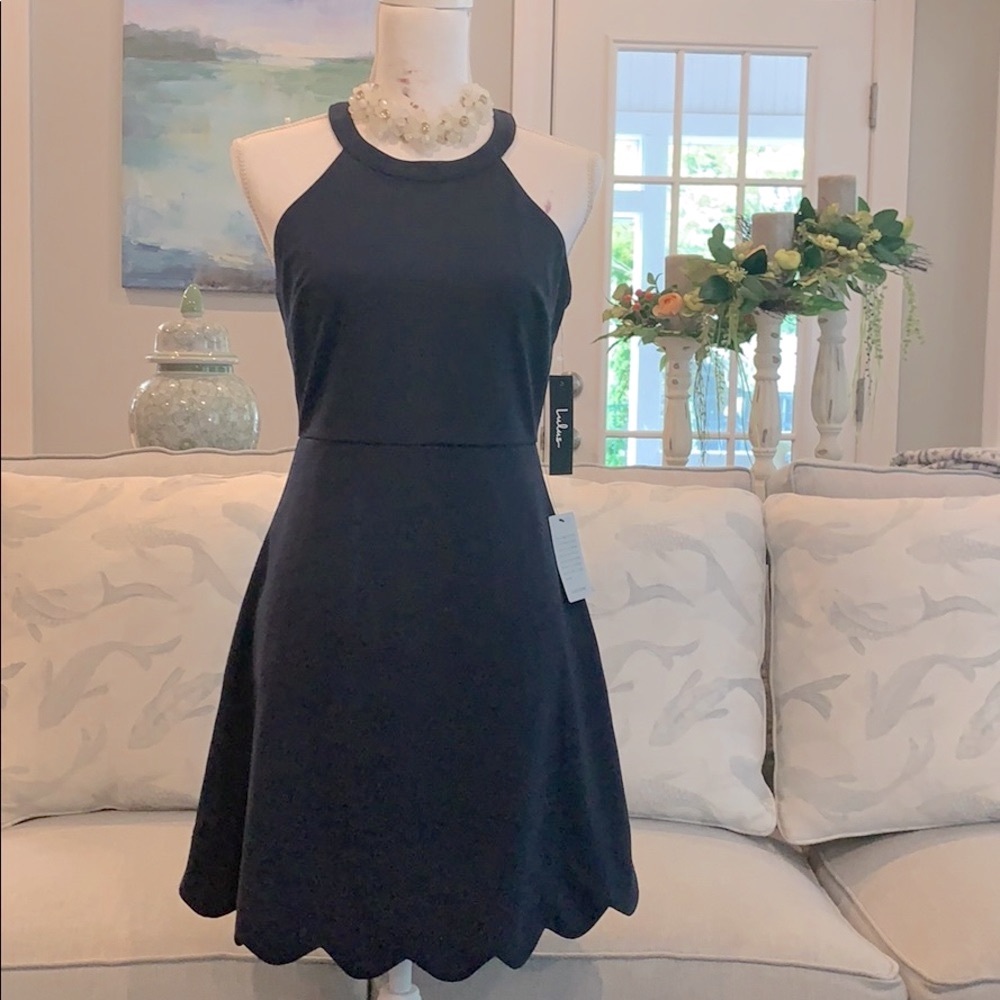Lulus Navy Blue High Neck Tank Dress Size M